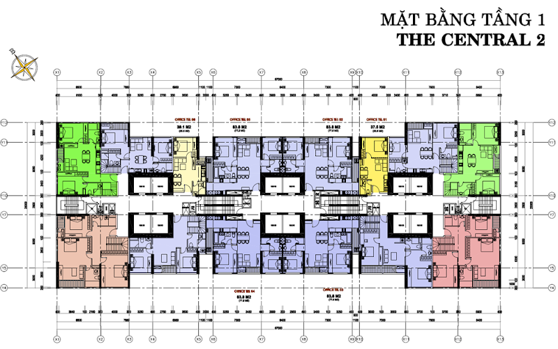 Mặt Bằng Tòa Central 2 Vinhomes Central Park: Sơ Đồ Tầng, Layout Chi Tiết & Bảng Giá 2026